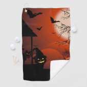 Serviette De Golf Le cauchemar de la lune sanglante d'Halloween (En situation)