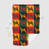 Serviette De Golf Le chien d'eau portugais intelligent (En situation)