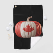Serviette De Golf Le Citrouille du drapeau canadien Maple Leaf remer (En situation)