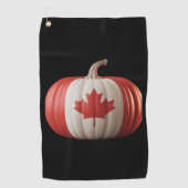 Serviette De Golf Le Citrouille du drapeau canadien Maple Leaf remer (Devant)