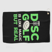 Serviette De Golf Le Disk Golf Est Comme Magique Mais Réel (Horizontal)