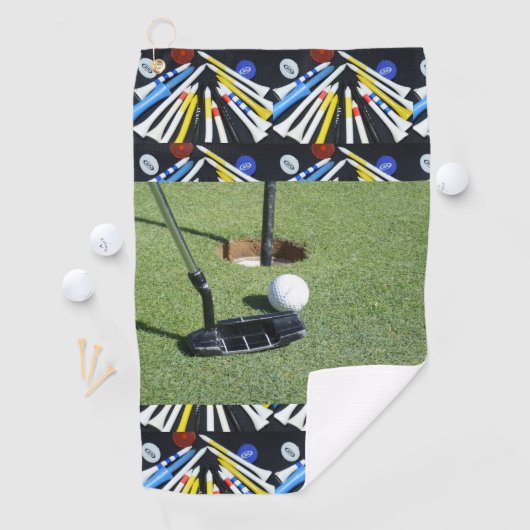 Serviette De Golf Le Golf Au Vert, (En situation)