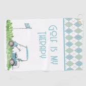 Serviette De Golf Le golf est ma thérapie (Horizontal)