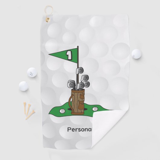 Serviette De Golf Le golf sur le vert | Personnalisez | Golf (En situation)