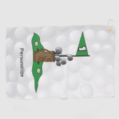 Serviette De Golf Le golf sur le vert | Personnalisez | Golf (Horizontal)