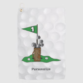Serviette De Golf Le golf sur le vert | Personnalisez | Golf (Devant)