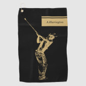 Serviette De Golf Le golfeur doré (Devant)