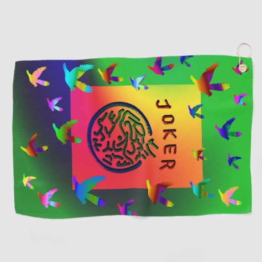 Serviette De Golf Le joker vert d'heure-milliampère Jongg rêve la (Horizontal)