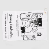 Serviette De Golf Le mari ne veut pas remettre en question un dessin (Horizontal)