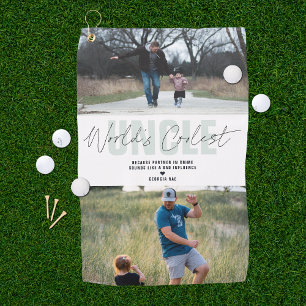 Serviette De Golf Le meilleur oncle du monde Collage photo moderne