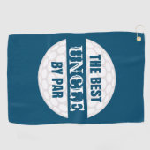 Serviette De Golf Le meilleur oncle par Par Golfers Funny Pun Navy B (Horizontal)