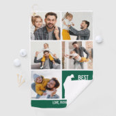 Serviette De Golf Le meilleur papa par photo Collage pour la fête de (En situation)