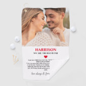 SERVIETTE DE GOLF LE MEILLEUR PAR PAR RED HEART MESSATO (En situation)