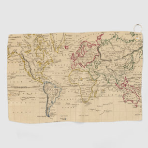 Serviette De Golf Le monde, la projection de Mercator