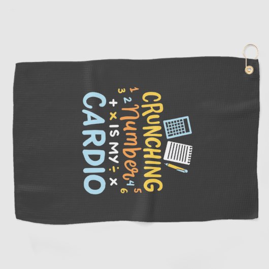 Serviette De Golf Le Numéro D'Arrêt Comptable Est Mon Cardio (Horizontal)