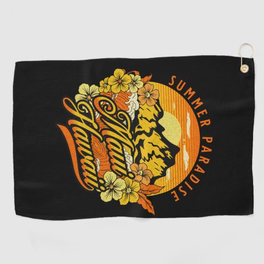 Serviette De Golf Le paradis d'été, Maui Hawaii (Horizontal)