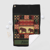Serviette De Golf Le patchwork africain (En situation)