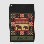 Serviette De Golf Le patchwork africain (Devant)