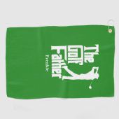 Serviette De Golf Le Père du Golf avec un Nom Thème de Golf Drôle (Horizontal)