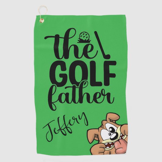Serviette De Golf Le Père du Golf : Conception audacieuse et ludique (Devant)
