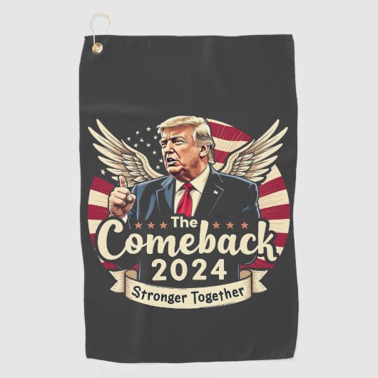 Serviette De Golf Le plus grand retour 2024 plus fort de Trump (Devant)