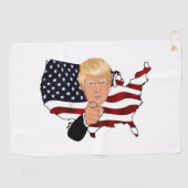 Serviette De Golf Le Président Trump (Horizontal)