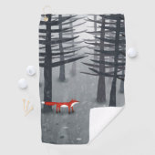 Serviette De Golf Le renard et la forêt (En situation)
