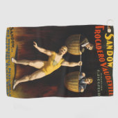 Serviette De Golf Le Sandow Eugen Sandow Vaudeville Weightlifter (Horizontal)
