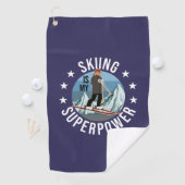 Serviette De Golf Le Ski Est Ma Superpuissance (En situation)