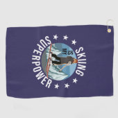 Serviette De Golf Le Ski Est Ma Superpuissance (Horizontal)