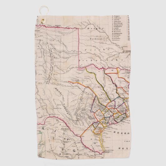 Serviette De Golf Le Texas et l'Oklahoma (Devant)