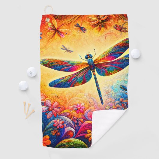 Serviette De Golf Le voyage de la libellule (En situation)