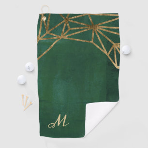 Serviette De Golf Le Web de la jungle verte et de l'or