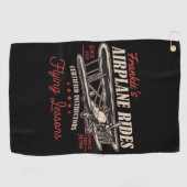 Serviette De Golf Leçons de vol rétros d'avion personnalisées (Horizontal)