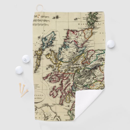 Serviette De Golf L'Ecosse antique, moderne (En situation)