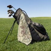 Serviette De Golf L'Ecosse antique, moderne (Vert)