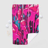 Serviette De Golf Lecteurs de peinture Abstraits colorés (15) (En situation)