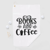 Serviette De Golf Lecture De Livres D'Art Et Café (En situation)