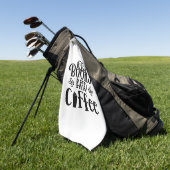 Serviette De Golf Lecture De Livres D'Art Et Café (Vert)