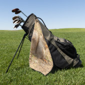 Serviette De Golf L'écureuil mignon mange une photo de noix (Vert)