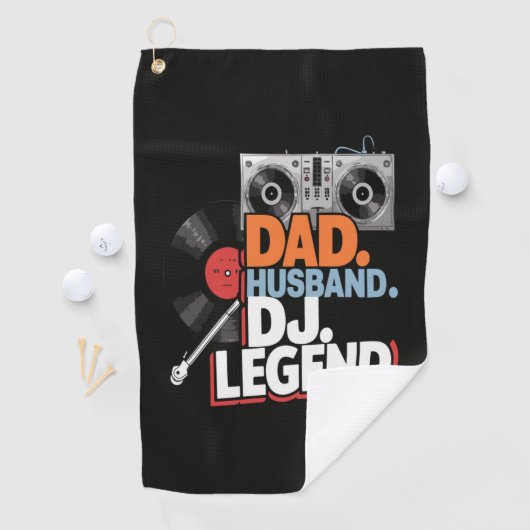 Serviette De Golf Légende de DJ Papa Marié (En situation)