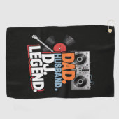 Serviette De Golf Légende de DJ Papa Marié (Horizontal)
