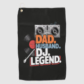 Serviette De Golf Légende de DJ Papa Marié (Devant)