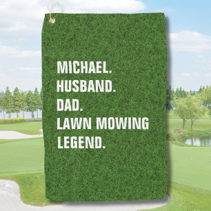Serviette De Golf Légende de la tonte de pelouse drôle personnalisé