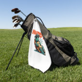 Serviette De Golf Lente et faim - Tortue Cool (Vert)