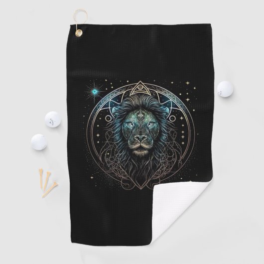 Serviette De Golf Leo le lion (En situation)