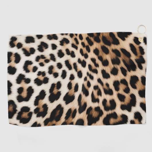 Serviette De Golf Léopard à crème Brown (Horizontal)
