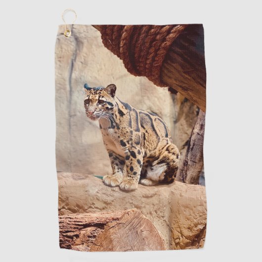 Serviette De Golf léopard nébuleux image nature faune exotique (Devant)