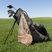 Serviette De Golf léopard nébuleux image nature faune exotique (Vert)