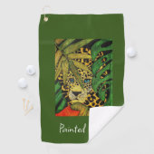 Serviette de golf Leopard peinte sauvage (En situation)